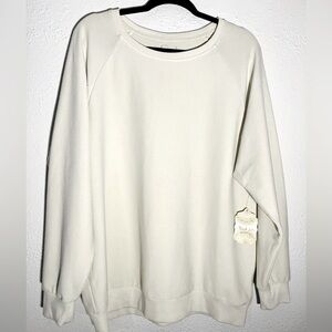 Women’s Altar’d State Ivory Oversized Crewneck Sweater Size L NWT